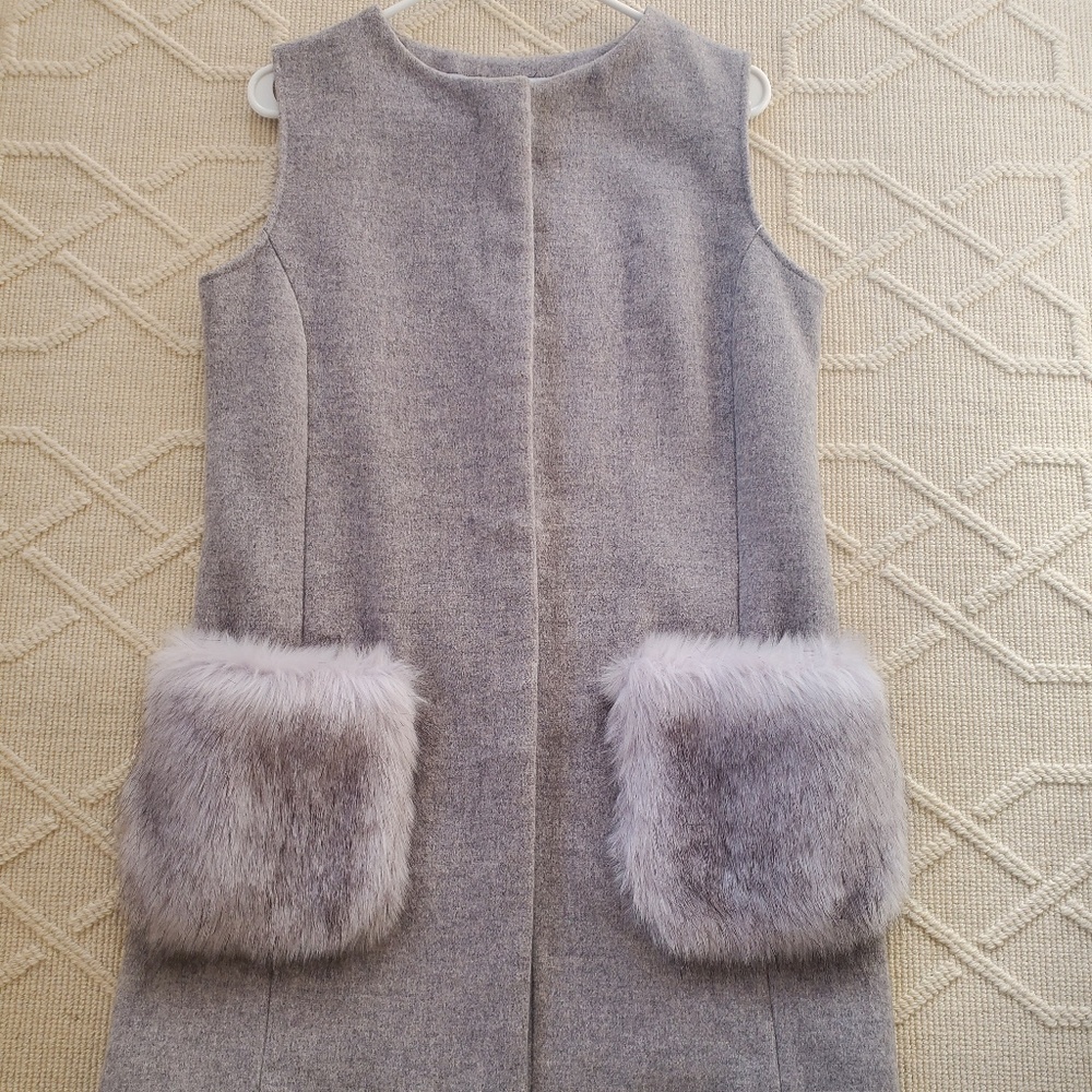 Unreal Fur Wool Blend Gilet w/ tags